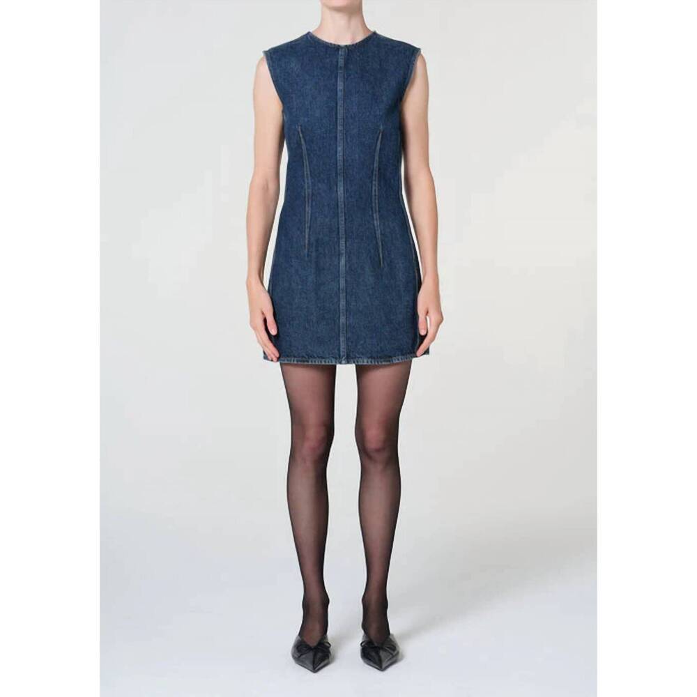 NEW AGOLDE barton dress in indigo